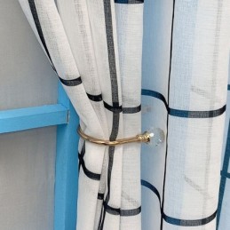 Rideau En Voile À Motif Treillis, Rideau Sur Mesure, Rideaux Transparents Pour Salon Et Chambre À Coucher
