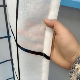 Rideau En Voile À Motif Treillis, Rideau Sur Mesure, Rideaux Transparents Pour Salon Et Chambre À Coucher