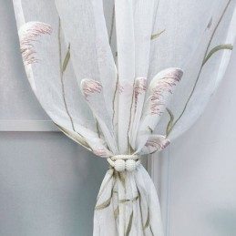Rideaux En Tulle Brodé Modernes En Roseau Pour Salon Et Chambre À Coucher