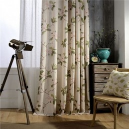 Rideau Rural Américain Sur Mesure, Tissu En Coton Protecteur Pour L'Environnement, Imprimé De Fleurs Fraîches