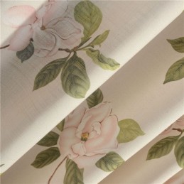 Rideau Rural Américain Sur Mesure, Tissu En Coton Protecteur Pour L'Environnement, Imprimé De Fleurs Fraîches