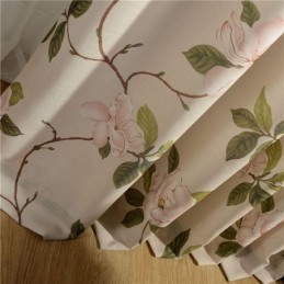 Rideau Rural Américain Sur Mesure, Tissu En Coton Protecteur Pour L'Environnement, Imprimé De Fleurs Fraîches