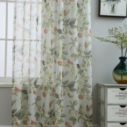Rideaux En Tulle Translucide Imprimés Pour Salon