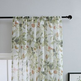 Rideaux En Tulle Translucide Imprimés Pour Salon