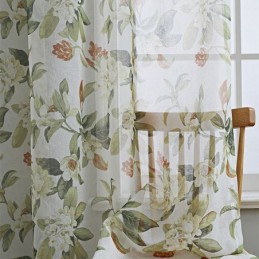 Rideaux En Tulle Translucide Imprimés Pour Salon