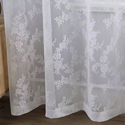 Rideau En Tulle Moderne Sur Mesure, Voile Floral Transparent Pour Salon
