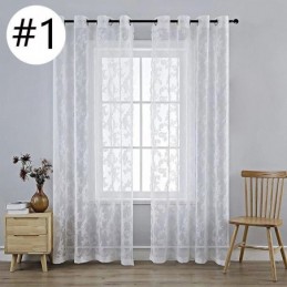 Rideau En Tulle Moderne Sur Mesure, Voile Floral Transparent Pour Salon
