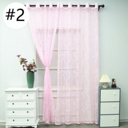 Rideau En Tulle Moderne Sur Mesure, Voile Floral Transparent Pour Salon