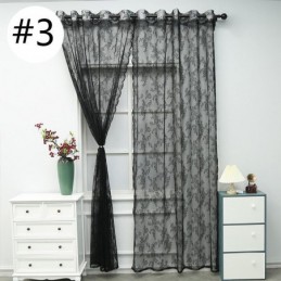 Rideau En Tulle Moderne Sur Mesure, Voile Floral Transparent Pour Salon