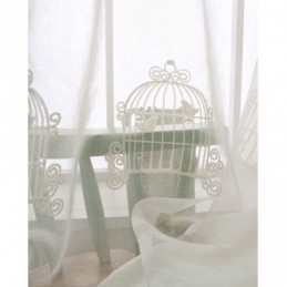 Rideau Transparent Respirant Sur Mesure, Broderie Cage À Oiseaux, Pour Salon