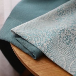 Rideau Occultant Sur Mesure, Style Européen Simple, Doux, En Coton Bleu Jacquard, Décoratif Pour Chambre À Coucher