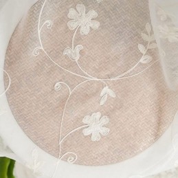 Rideaux Transparents Blancs Brodés Pour Fenêtres, Rideaux Sur Mesure Pour Salon, Chambre À Coucher