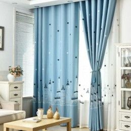 Rideaux Brodés Style Château Nordique Pour Salon Et Chambre À Coucher