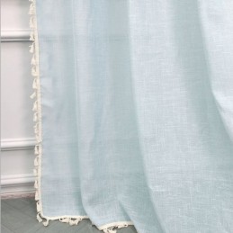 Rideaux En Tulle De Couleur Unie, Rideau En Voile Transparent Moderne, Rideau Sur Mesure Pour Salon