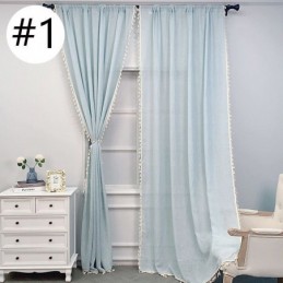 Rideaux En Tulle De Couleur Unie, Rideau En Voile Transparent Moderne, Rideau Sur Mesure Pour Salon
