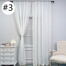Rideaux En Tulle De Couleur Unie, Rideau En Voile Transparent Moderne, Rideau Sur Mesure Pour Salon