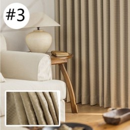 Rideau Jacquard Pied-De-Poule Sur Mesure, Rideau Occultant Pour Salon Et Chambre À Coucher