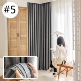 Rideau Jacquard Pied-De-Poule Sur Mesure, Rideau Occultant Pour Salon Et Chambre À Coucher