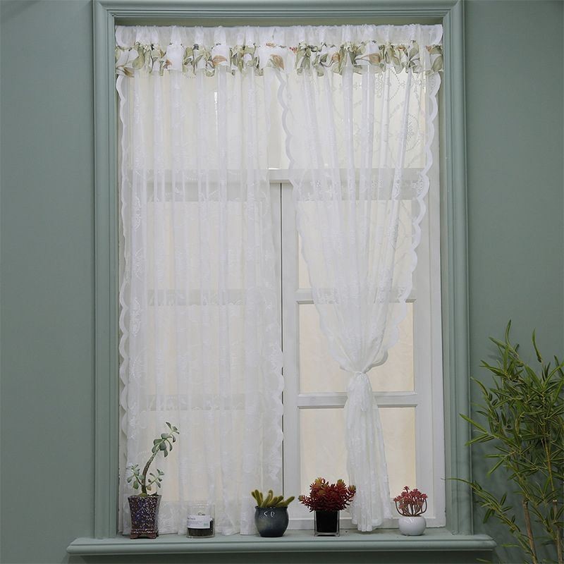 Rideaux Transparents Blancs En Voile Végétal Pour Salon Et Chambre À Coucher