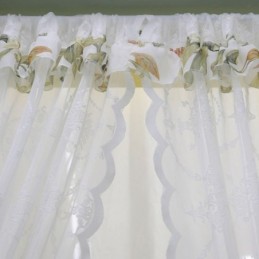 Rideaux Transparents Blancs En Voile Végétal Pour Salon Et Chambre À Coucher