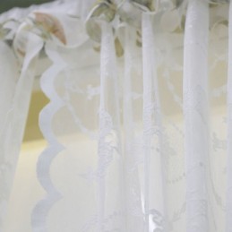 Rideaux Transparents Blancs En Voile Végétal Pour Salon Et Chambre À Coucher