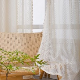 Rideau En Tulle Moderne Sur Mesure, Délicat Et Translucide, Pour Fenêtre De Salon Ou De Chambre À Coucher
