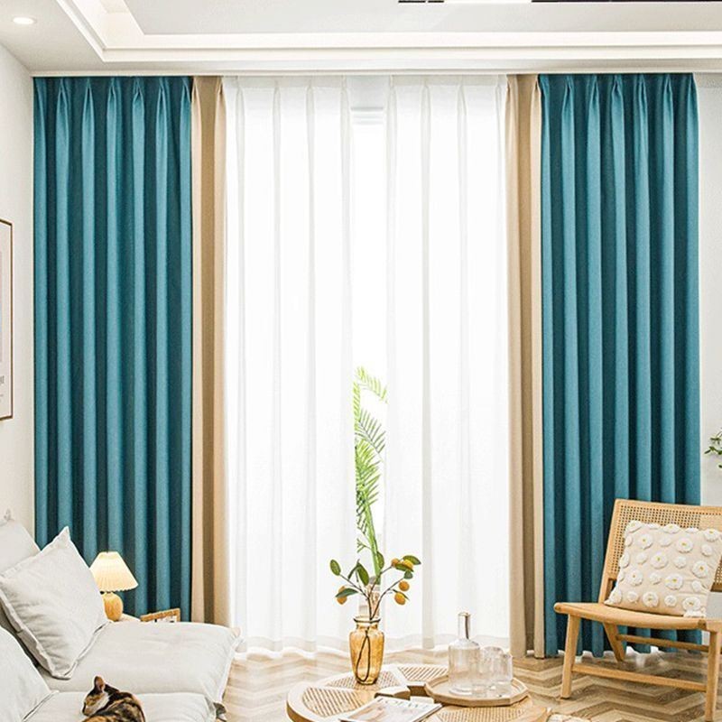 Rideaux Occultants De Couleur Unie Style Nordique Pour Salon