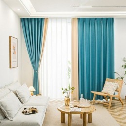 Rideaux Occultants De Couleur Unie Style Nordique Pour Salon