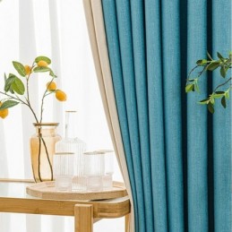 Rideaux Occultants De Couleur Unie Style Nordique Pour Salon