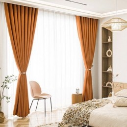 Rideau Occultant Sur Mesure, Brodé, Isolant Thermique, Pour Salon