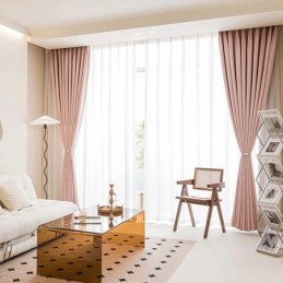Rideaux Occultants De Couleur Unie Style Nordique Pour Salon