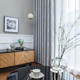Rideaux Jacquard Ondulés, Rideau De Fenêtre Sur Mesure Pour Salon