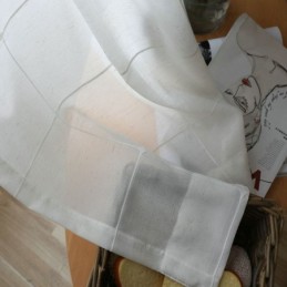 Rideau Transparent Minimaliste Sur Mesure, Grand Panneau En Voile Jacquard À Treillis Pour Salon
