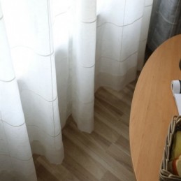 Rideau Transparent Minimaliste Sur Mesure, Grand Panneau En Voile Jacquard À Treillis Pour Salon