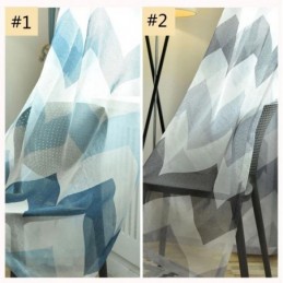 Rideau Transparent Simple Et Nordique Sur Mesure, Motif Ondulé Imprimé Pour Salon