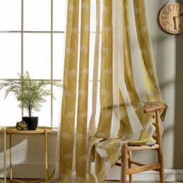 Rideaux En Voile Modernes À Feuilles Transparentes, Rideau Sur Mesure Pour Chambre À Coucher, Salon