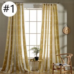 Rideaux En Voile Modernes À Feuilles Transparentes, Rideau Sur Mesure Pour Chambre À Coucher, Salon