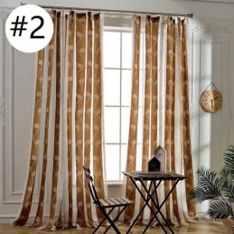 Rideaux En Voile Modernes À Feuilles Transparentes, Rideau Sur Mesure Pour Chambre À Coucher, Salon