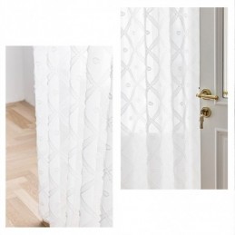 Rideau Transparent Délicat Sur Mesure, Rideaux En Tulle Brodé Pour Salon