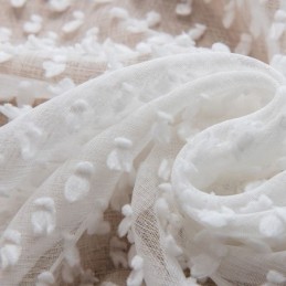 Rideau Transparent Blanc Sur Mesure, Draperies En Voile Gaufré Pour Salon Et Chambre À Coucher