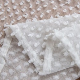 Rideau Transparent Blanc Sur Mesure, Draperies En Voile Gaufré Pour Salon Et Chambre À Coucher
