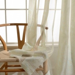 Rideau En Tulle Floral Moderne Sur Mesure Pour Salon Et Chambre À Coucher