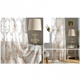 Rideau En Tulle Brodé Sur Mesure, Rideau Moderne En Voile De Gaze Pour Salon Et Chambre À Coucher