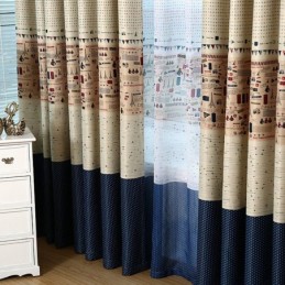 Rideau Occultant De Style Britannique, Fabriqué Sur Mesure, Motifs De Tour De Rideau, Rideaux Imprimés Pour Salon