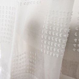 Rideau Transparent Nordique Sur Mesure En Tulle Gaufré Pour Salon Et Chambre À Coucher