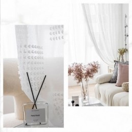 Rideau Transparent Nordique Sur Mesure En Tulle Gaufré Pour Salon Et Chambre À Coucher