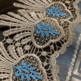 Rideau En Tulle Brodé De Luxe Sur Mesure, Voile Transparent Pour Salon