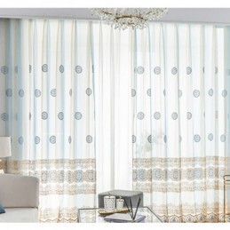 Rideau En Tulle Brodé De Luxe Sur Mesure, Voile Transparent Pour Salon