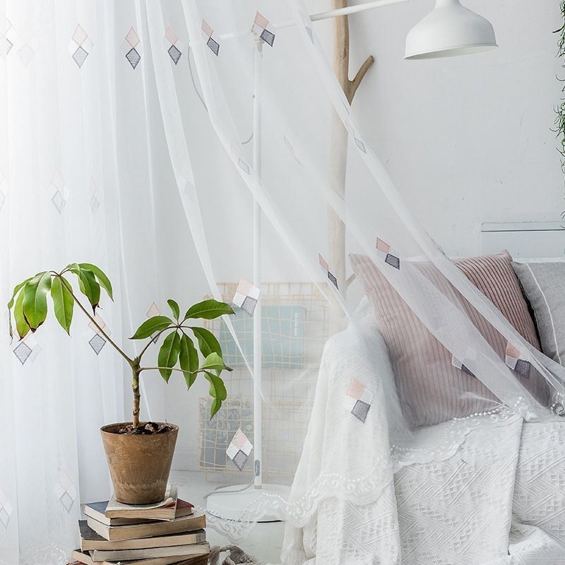 Rideau Brodé Haut De Gamme Sur Mesure, Décoration D'Intérieur, Transparent, Pour Salon, Chambre À Coucher
