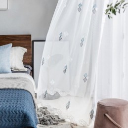 Rideau Brodé Haut De Gamme Sur Mesure, Décoration D'Intérieur, Transparent, Pour Salon, Chambre À Coucher